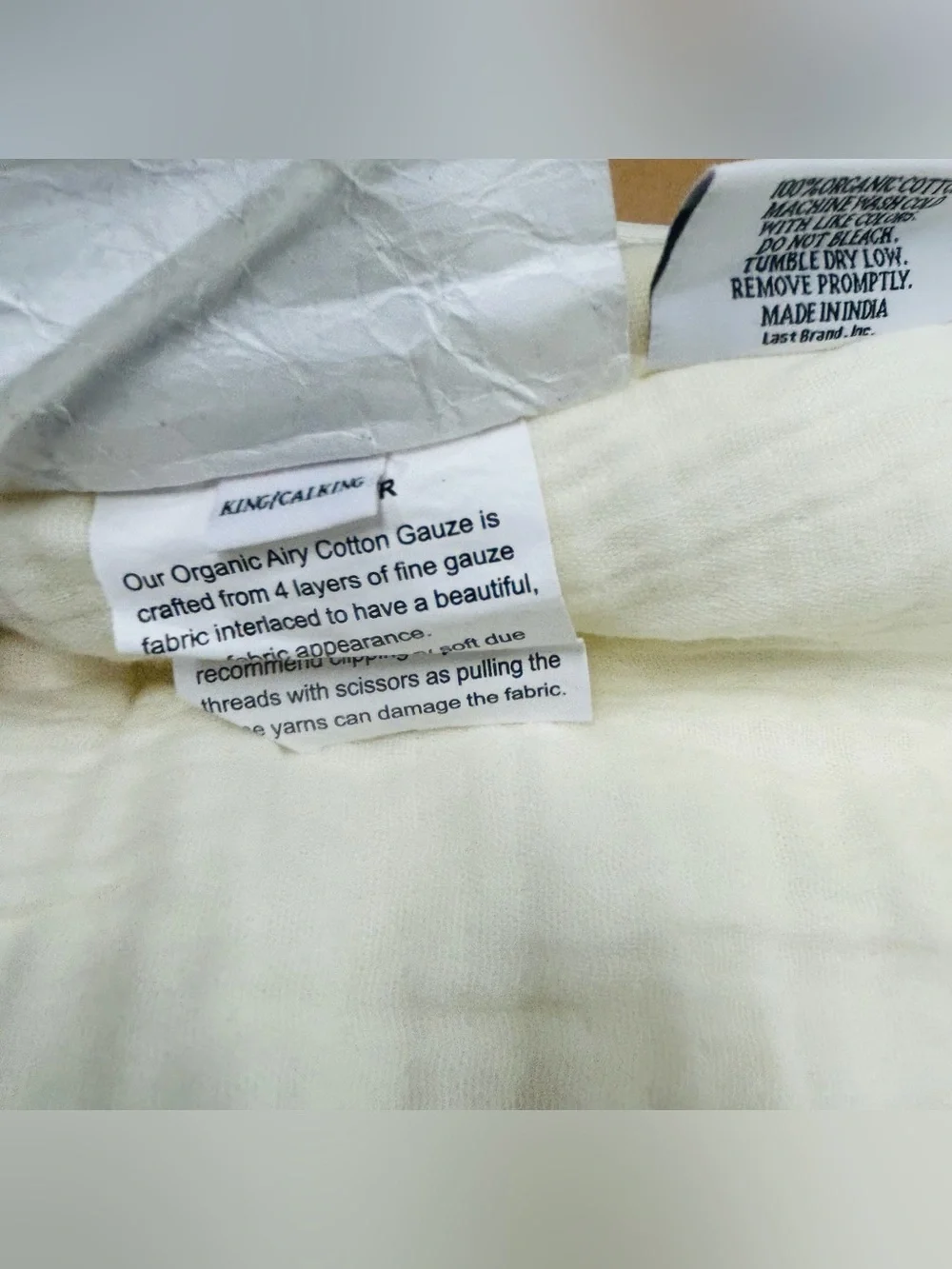 QUINCE Organic Airy Gauze Dream Quilt King/Cal King Ivory 8525